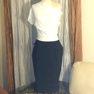 Chiara Boni black and white cocktail dress